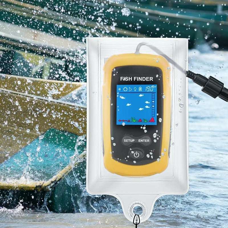 Venterior Portable Wired Fish Finder Ice Kayak Fishing Gear Water Depth Finder Handheld Fishfinder LCD Display Sonar Transducer - Image 3